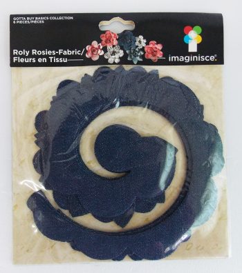 Aplique Tecido Jeans Espiral