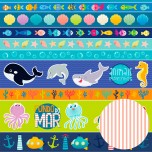 Papel Fundo do Mar - Barras