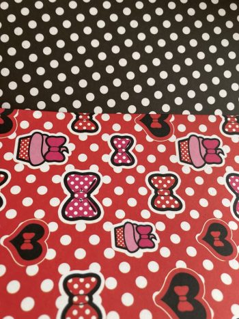 Papel Laço e Poa Preto 8121