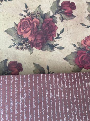 Papel Rosas e Escrita 6173