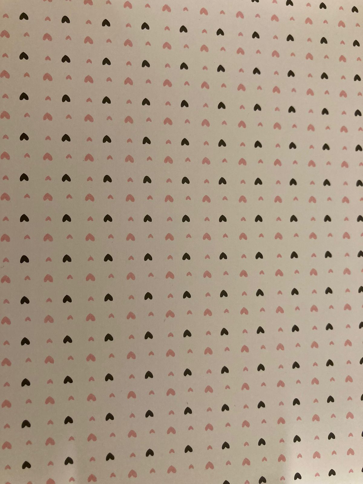 papel coração preto e vermelho