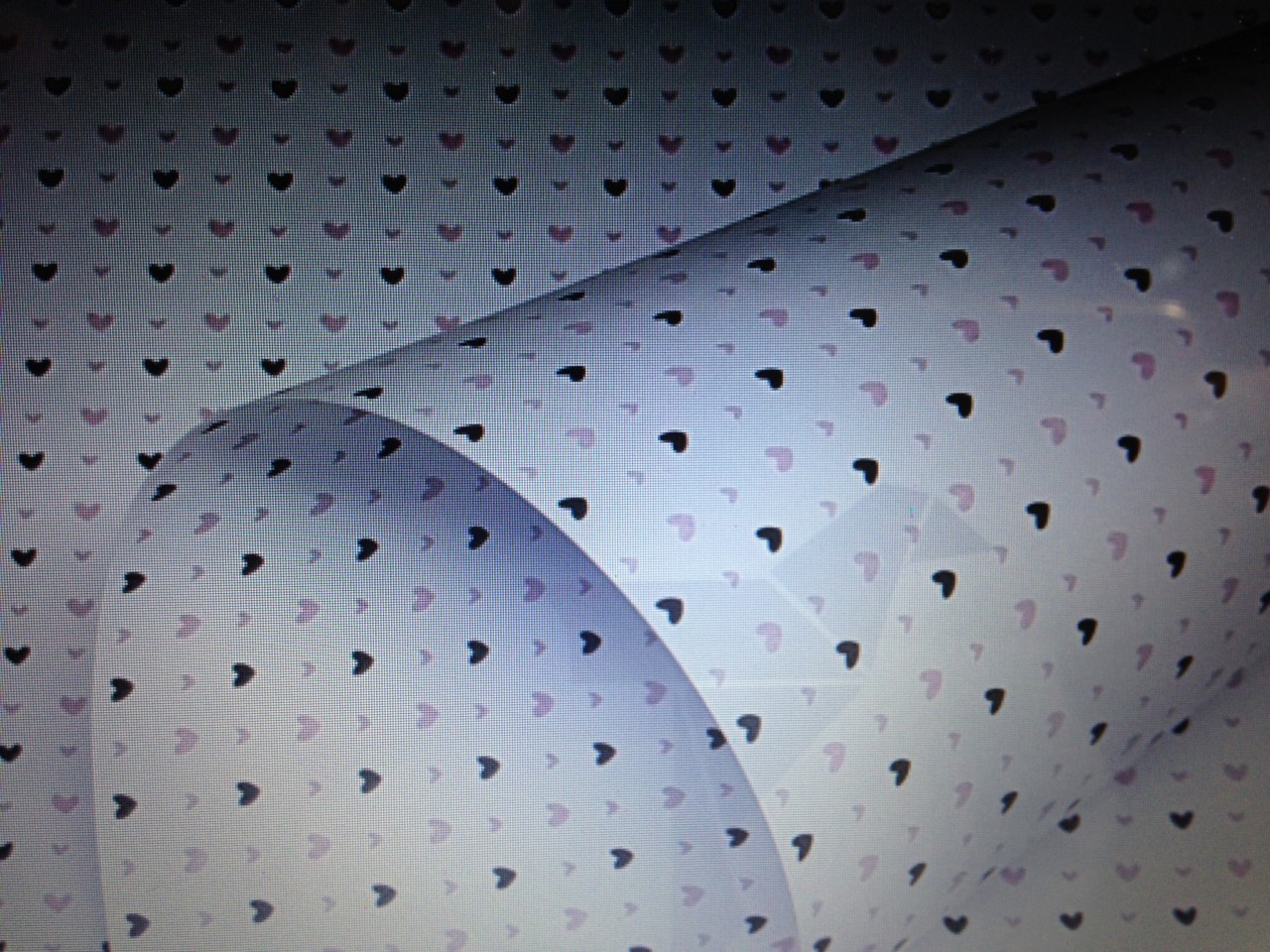 papel coração preto