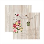 papel encantamento passaros e rosas