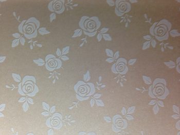 Papel  Mini Rosas Metalizado