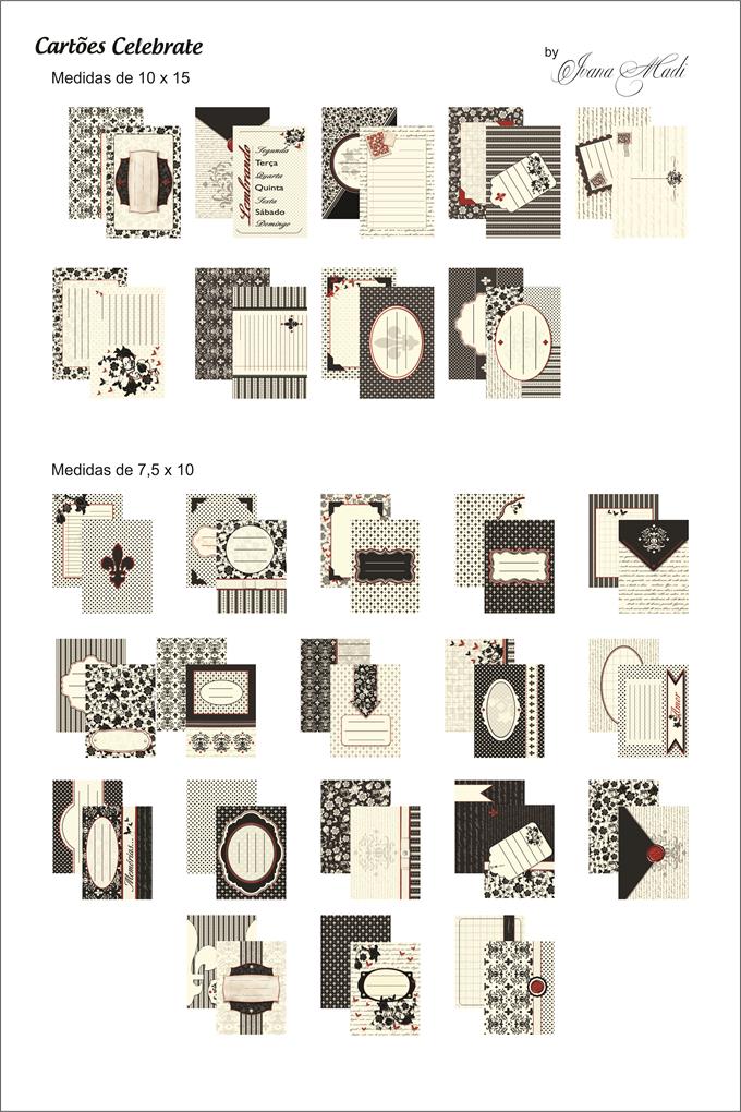 Kit Cartões Scrap Momentos tema Celebrate1