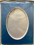 Moldura Oval  13x10 cm na cor  Azul  escuro