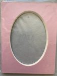 Moldura Oval  13x10 cm na cor  Rosa