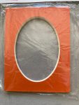 Moldura Oval  13x10 cm na cor  Laranja