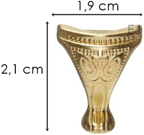 Pés para decoração Niquelados na cor dourada tamanho pequeno3