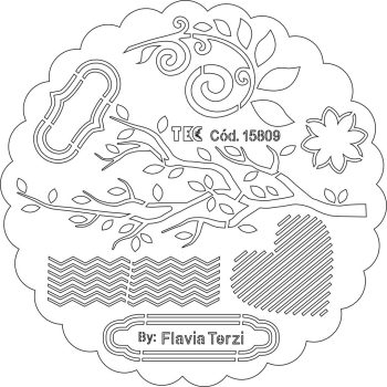 Régua Gabarito Círculo Escalope