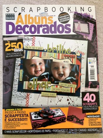 Revista USADA Decorando Álbuns Scrapbooking Brilho