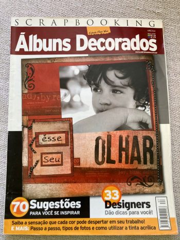 Revista USADA Decorando Álbuns Scrapbooking Olhar