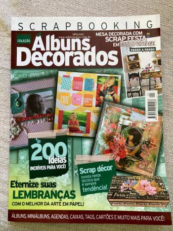 Revista USADA Decorando Álbuns Scrapbooking Scrap Festas