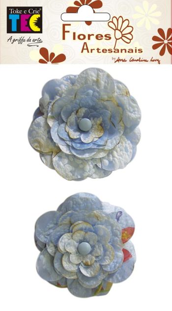 Flores Artesanais Azul Grande