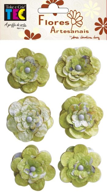 Flores Artesanais  Verde Pequena