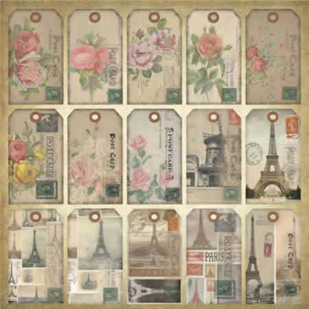Papel Tags Paris