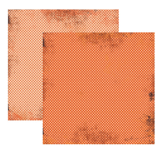 Papel Vintage Laranja Poá