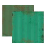 Papel Vintage Verde Listras