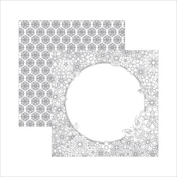 Papel para Colorir Moldura